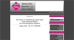 Desktop Screenshot of goetz-baeckerei.de